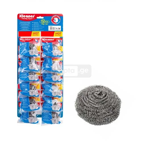 KLEANER-ქლინერ ჭურჭლის სახეხი ნეჭა 1*12ც